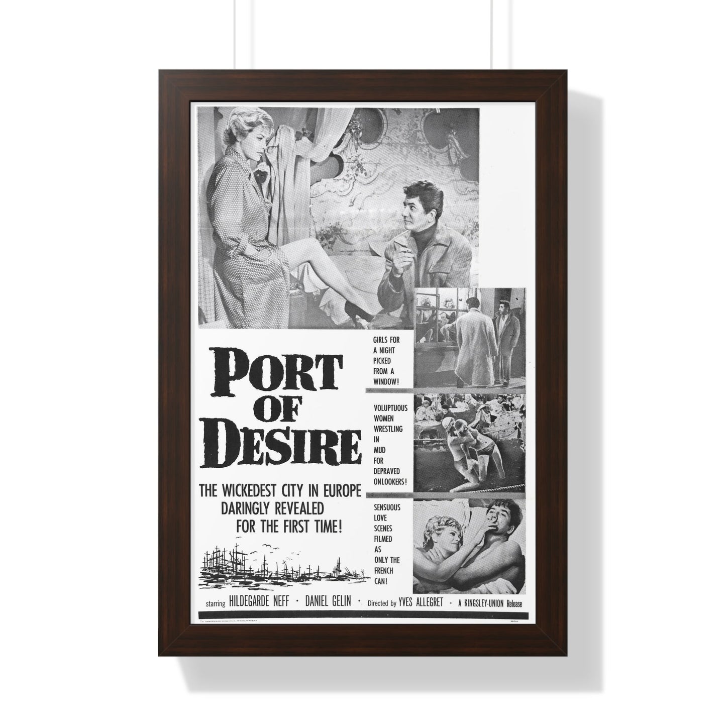 PORT OF DESIRE 1958 - Framed Movie Poster-16″ x 24″-The Sticker Space