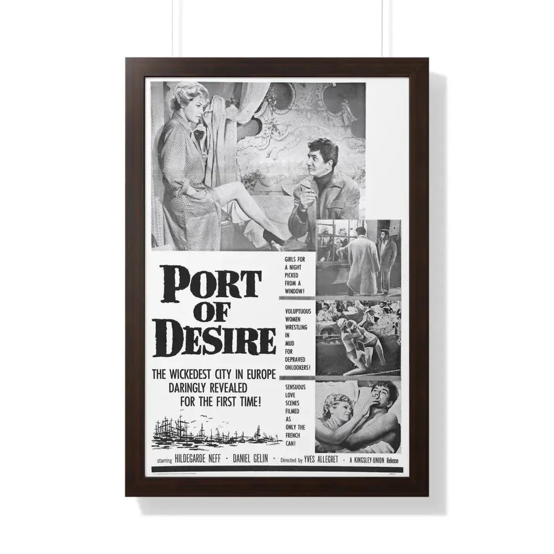 PORT OF DESIRE 1958 - Framed Movie Poster - The Sticker Space