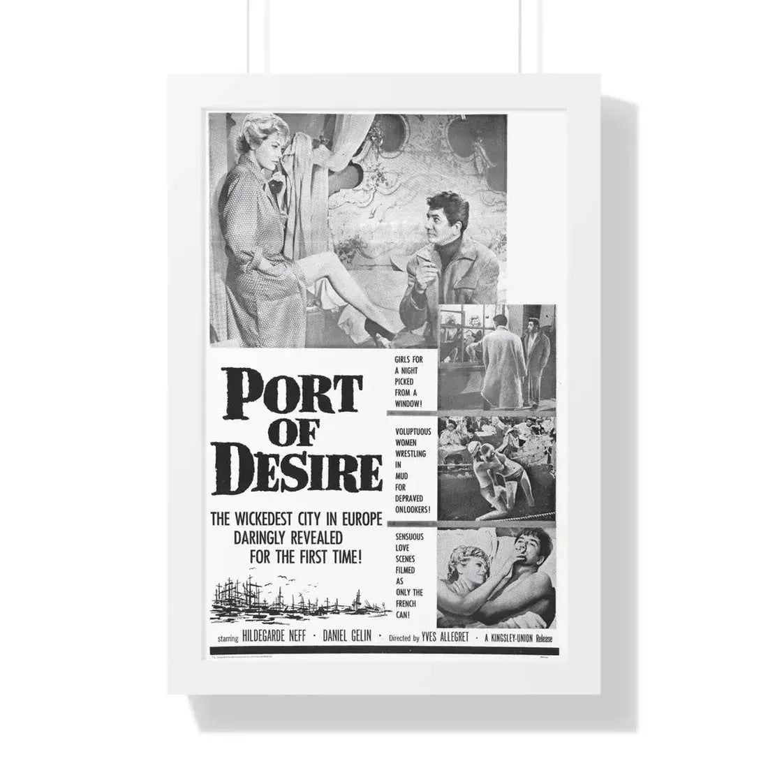 PORT OF DESIRE 1958 - Framed Movie Poster - The Sticker Space
