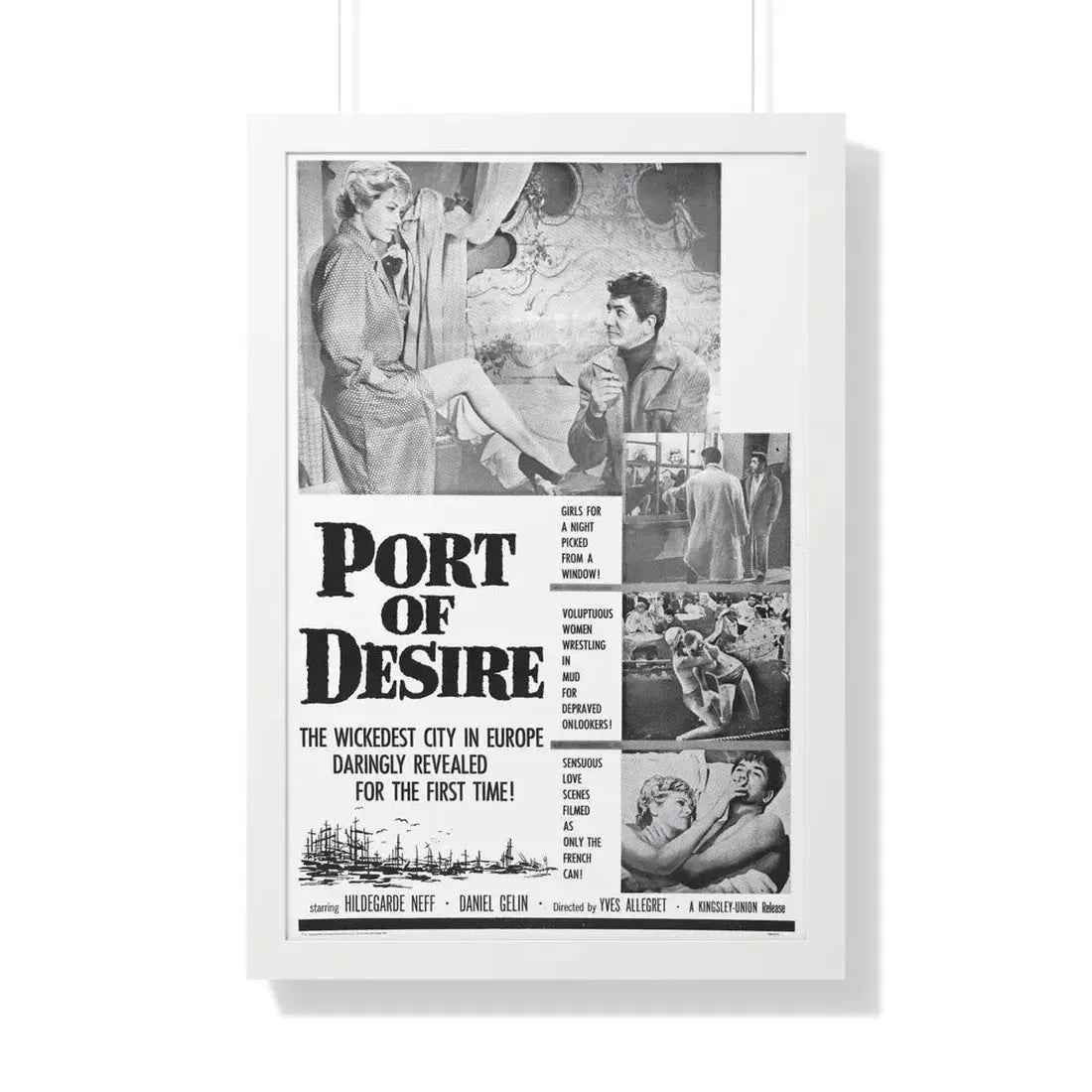 PORT OF DESIRE 1958 - Framed Movie Poster - The Sticker Space