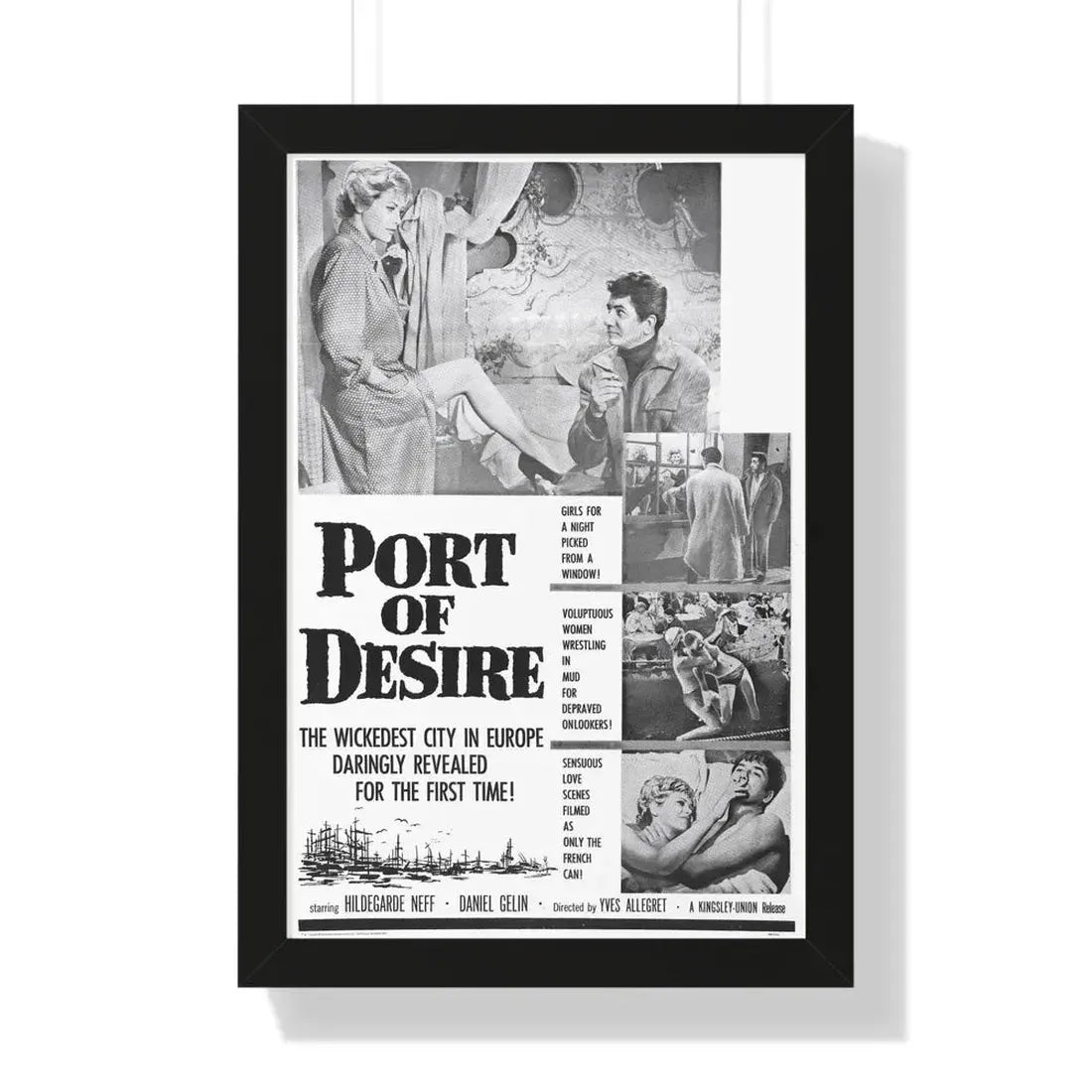 PORT OF DESIRE 1958 - Framed Movie Poster - The Sticker Space
