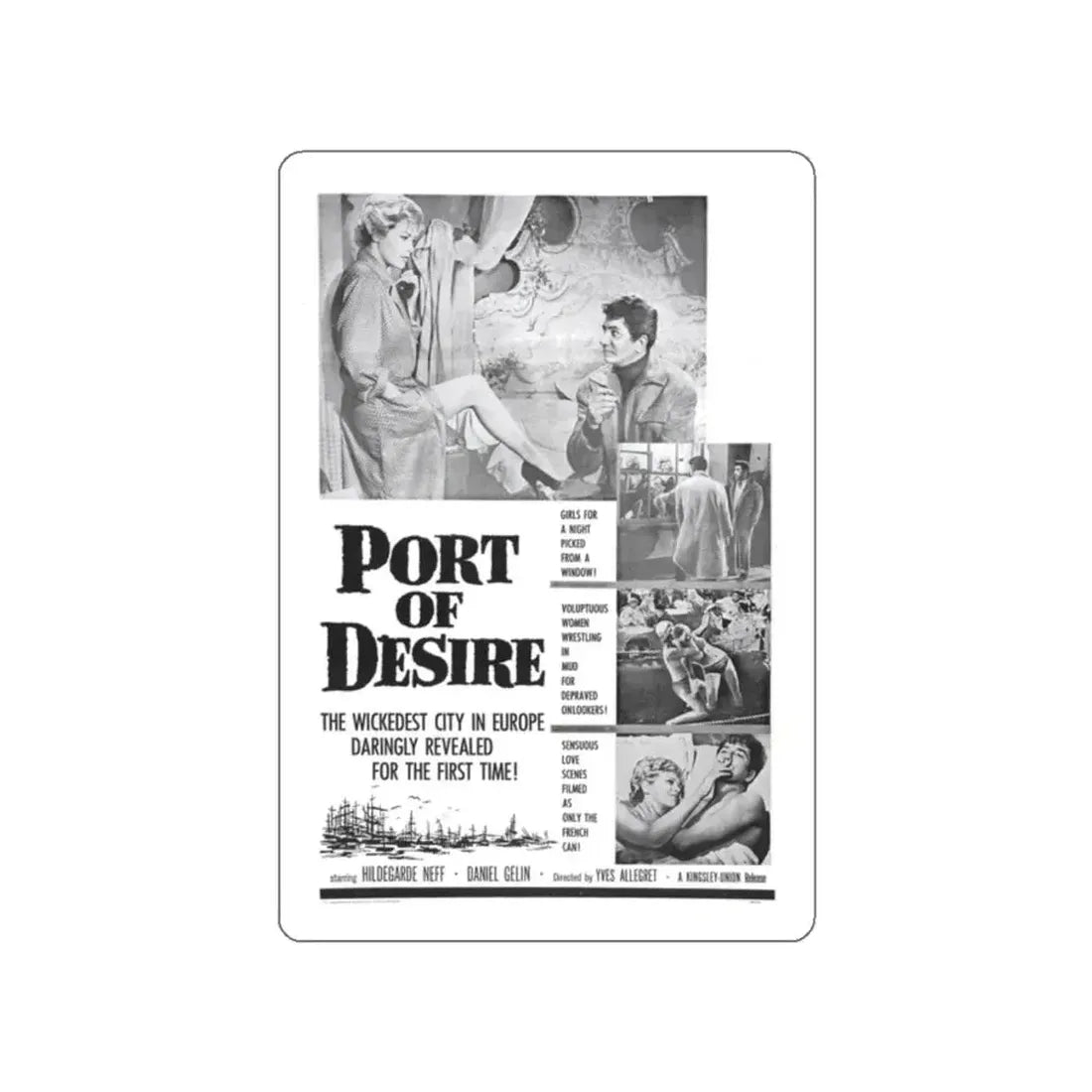 PORT OF DESIRE 1958 Movie Poster STICKER Vinyl Die-Cut Decal 2 Inch - The Sticker Space