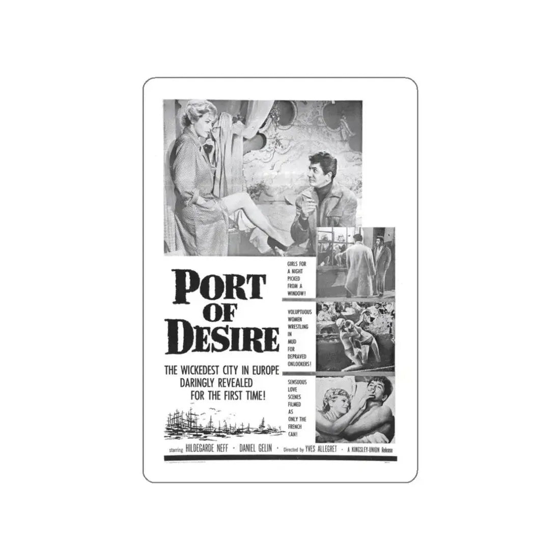 PORT OF DESIRE 1958 Movie Poster STICKER Vinyl Die-Cut Decal 3 Inch - The Sticker Space