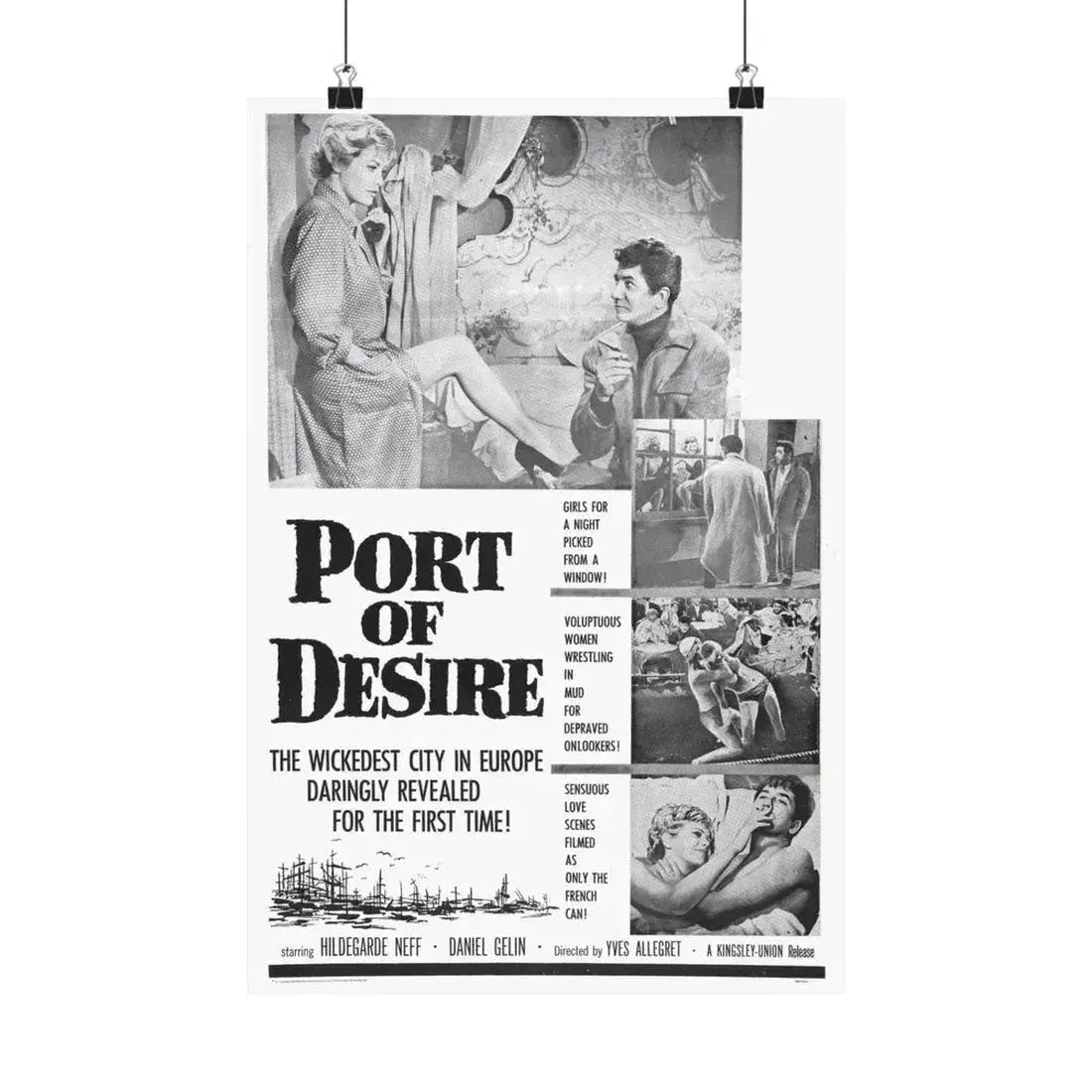 PORT OF DESIRE 1958 - Paper Movie Poster 12″ x 18″ Matte - The Sticker Space