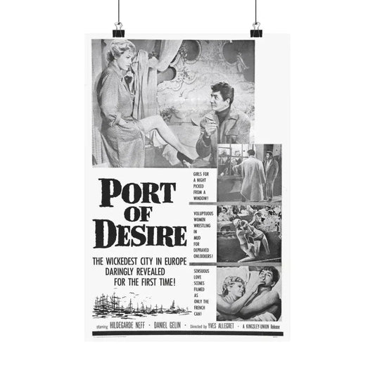 PORT OF DESIRE 1958 - Paper Movie Poster 12″ x 18″ Matte - The Sticker Space