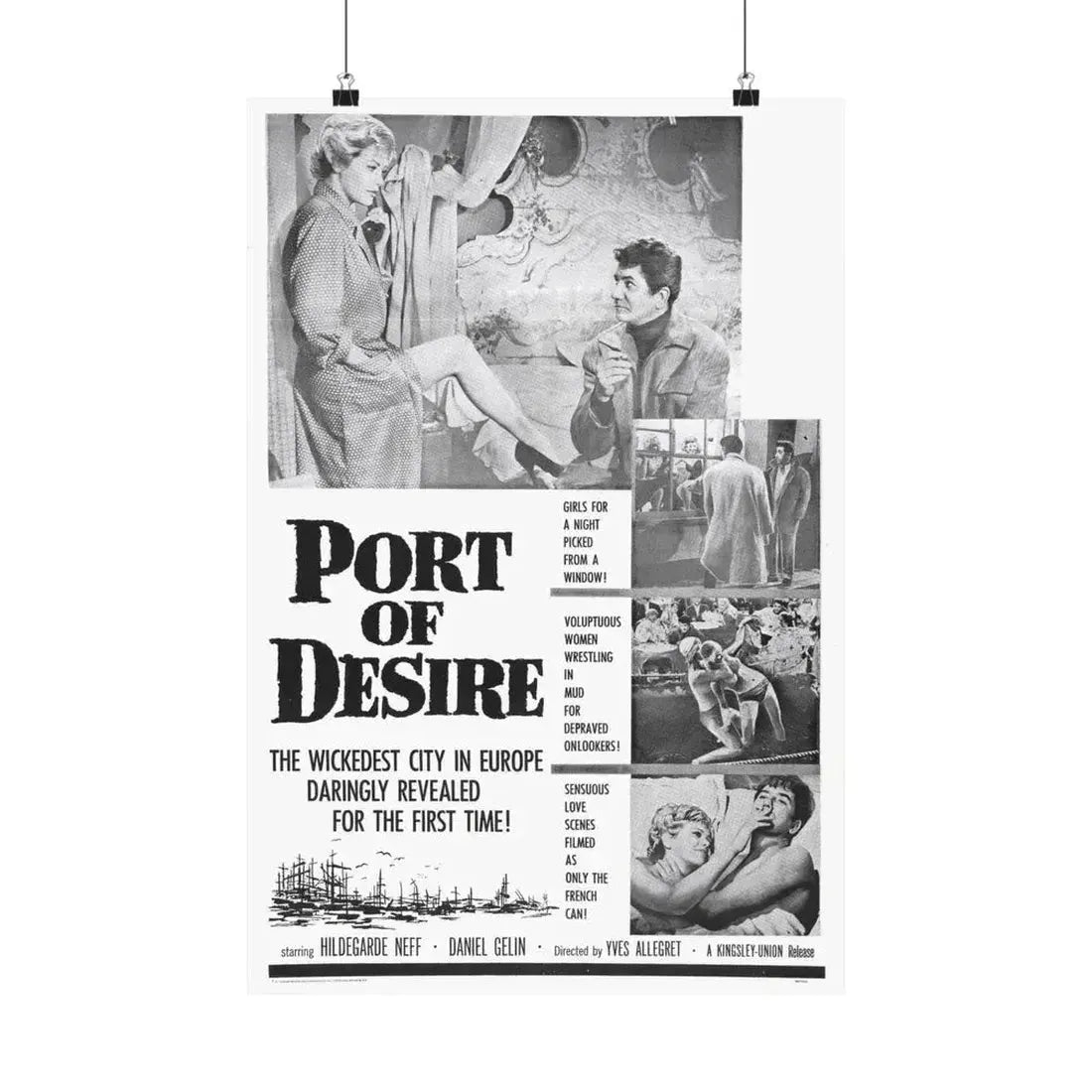 PORT OF DESIRE 1958 - Paper Movie Poster 16″ x 24″ Matte - The Sticker Space
