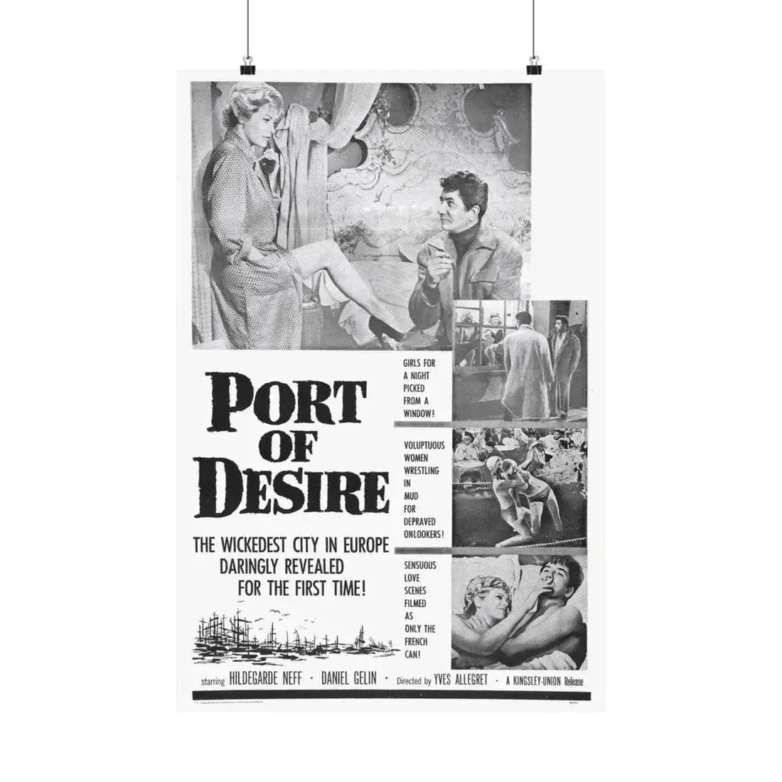 PORT OF DESIRE 1958 - Paper Movie Poster 20″ x 30″ Matte - The Sticker Space