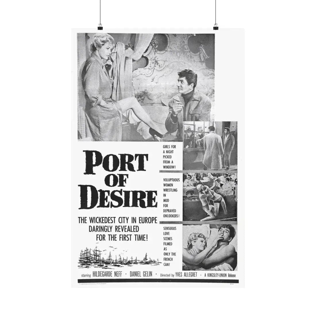 PORT OF DESIRE 1958 - Paper Movie Poster 24″ x 36″ Matte - The Sticker Space