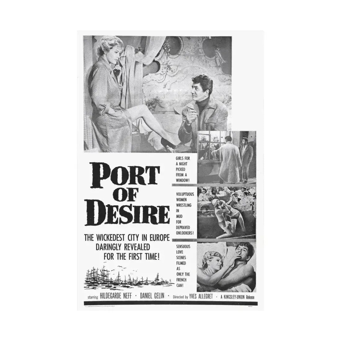 PORT OF DESIRE 1958 - Paper Movie Poster - The Sticker Space