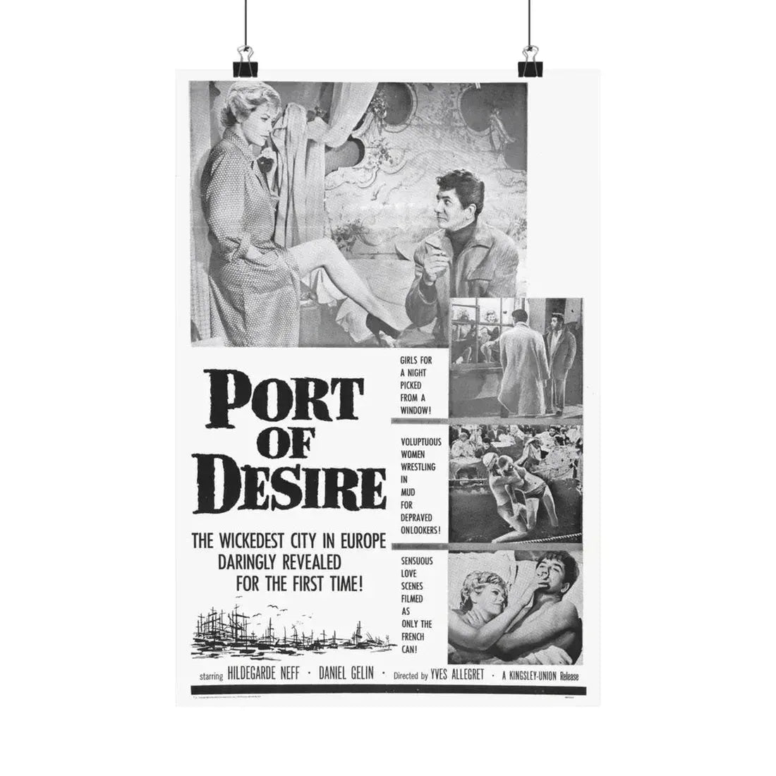 PORT OF DESIRE 1958 - Paper Movie Poster - The Sticker Space