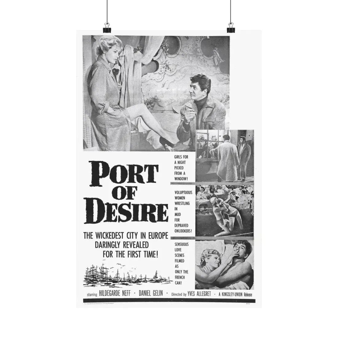 PORT OF DESIRE 1958 - Paper Movie Poster - The Sticker Space