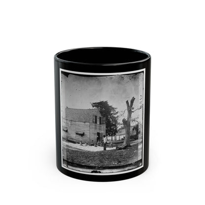 Port Royal Island, S.C. African Americans Preparing Cotton For The Gin On Smith's Plantation (U.S. Civil War) Black Coffee Mug-11oz-The Sticker Space