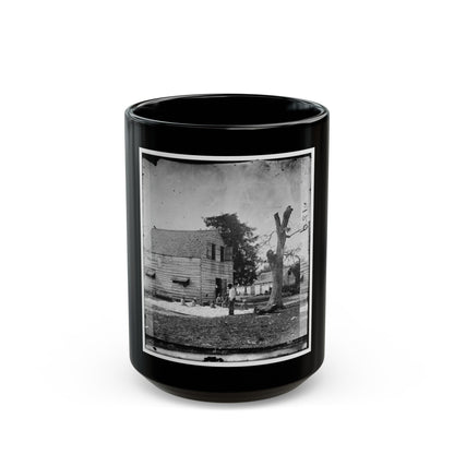 Port Royal Island, S.C. African Americans Preparing Cotton For The Gin On Smith's Plantation (U.S. Civil War) Black Coffee Mug-15oz-The Sticker Space