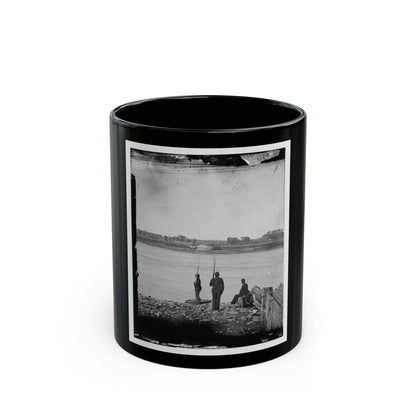 Port Royal Island, S.C. Coosaw Ferry; Battleground Of January 1, 1862, In The Distance (U.S. Civil War) Black Coffee Mug-11oz-The Sticker Space