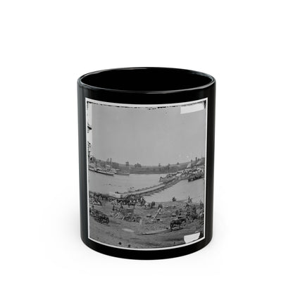 Port Royal, Va. The Rappahannock River Front During The Evacuation (U.S. Civil War) Black Coffee Mug-11oz-The Sticker Space