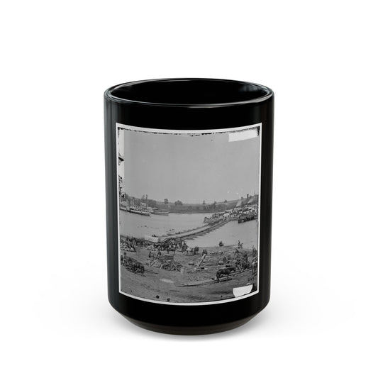 Port Royal, Va. The Rappahannock River Front During The Evacuation (U.S. Civil War) Black Coffee Mug-15oz-The Sticker Space