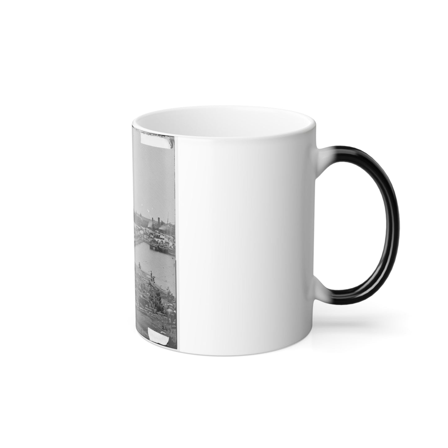 Port Royal, Va. The Rappahannock River Front During the Evacuation (U.S. Civil War) Color Morphing Mug 11oz-11oz-The Sticker Space