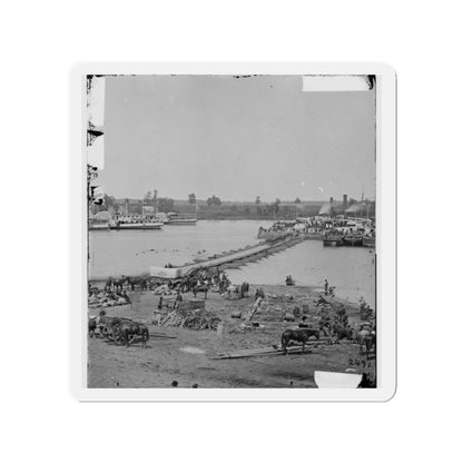 Port Royal, Va. The Rappahannock River Front During The Evacuation (U.S. Civil War) Refrigerator Magnet-2" x 2"-The Sticker Space