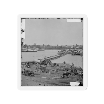 Port Royal, Va. The Rappahannock River Front During The Evacuation (U.S. Civil War) Refrigerator Magnet-3" x 3"-The Sticker Space