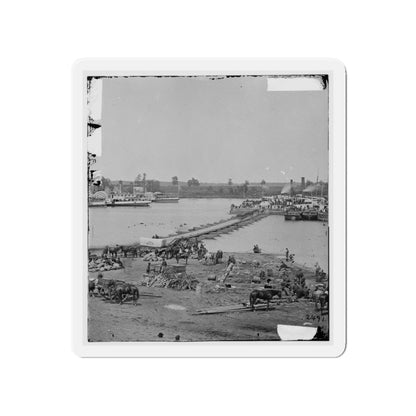 Port Royal, Va. The Rappahannock River Front During The Evacuation (U.S. Civil War) Refrigerator Magnet-4" x 4"-The Sticker Space