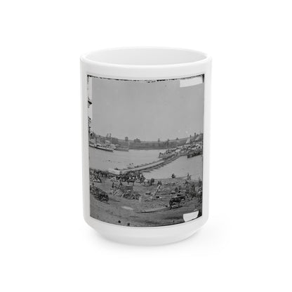 Port Royal, Va. The Rappahannock River Front During The Evacuation (U.S. Civil War) White Coffee Mug-15oz-The Sticker Space