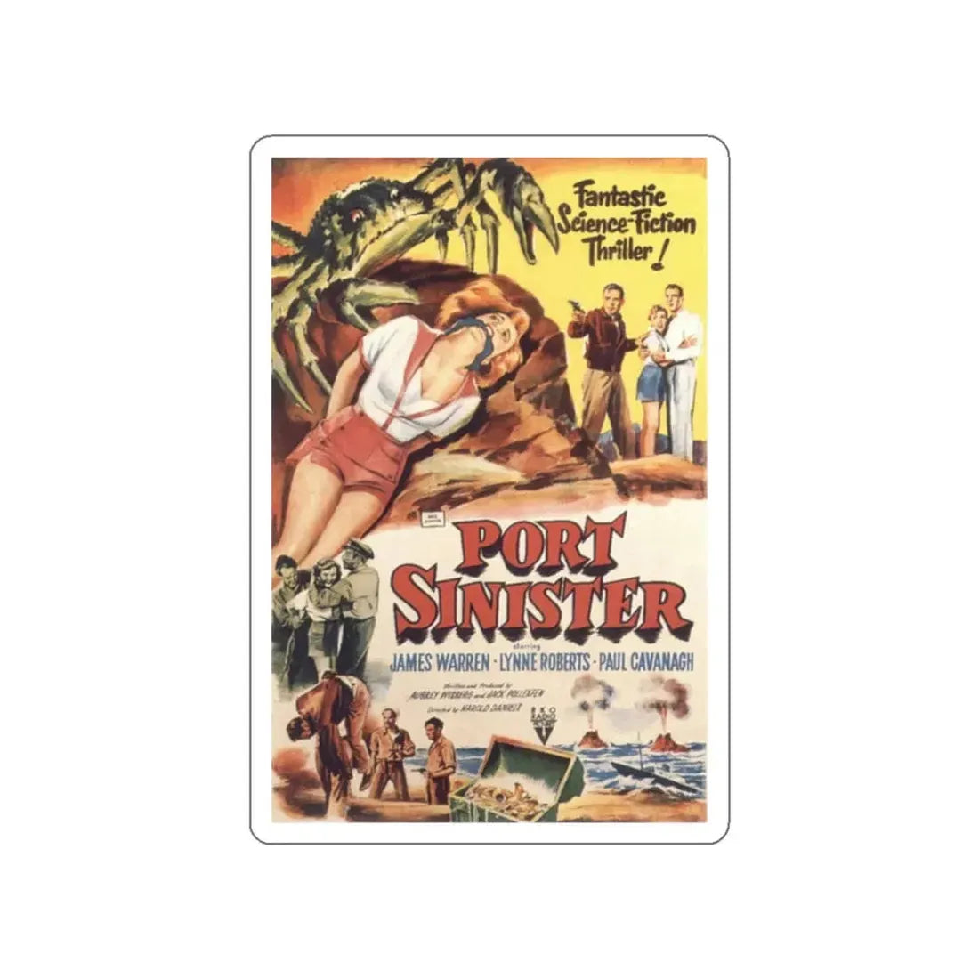 PORT SINISTER 1953 Movie Poster STICKER Vinyl Die-Cut Decal 2 Inch - The Sticker Space