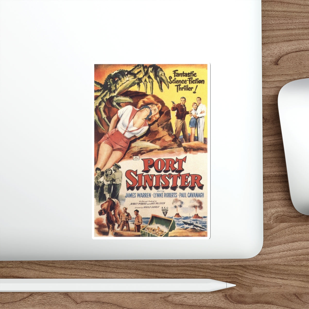 PORT SINISTER 1953 Movie Poster STICKER Vinyl Die-Cut Decal-The Sticker Space