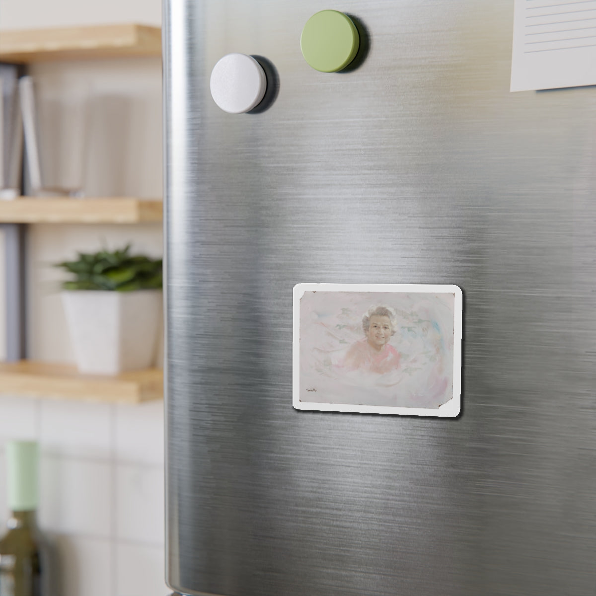 Portrait Illustration (Magazine Illustration) Refrigerator Magnet-The Sticker Space