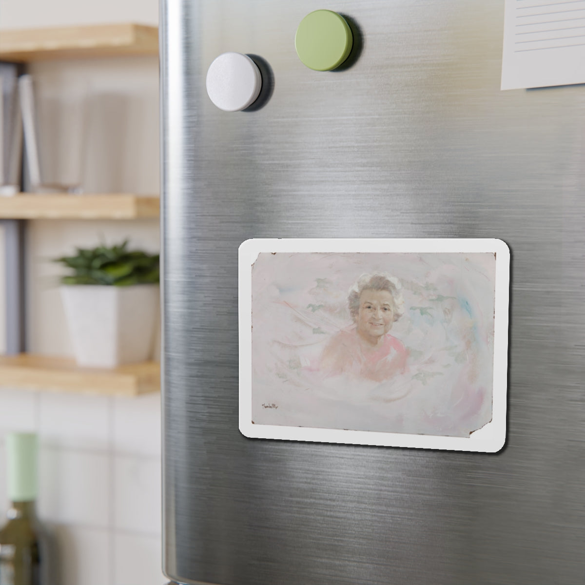 Portrait Illustration (Magazine Illustration) Refrigerator Magnet-The Sticker Space