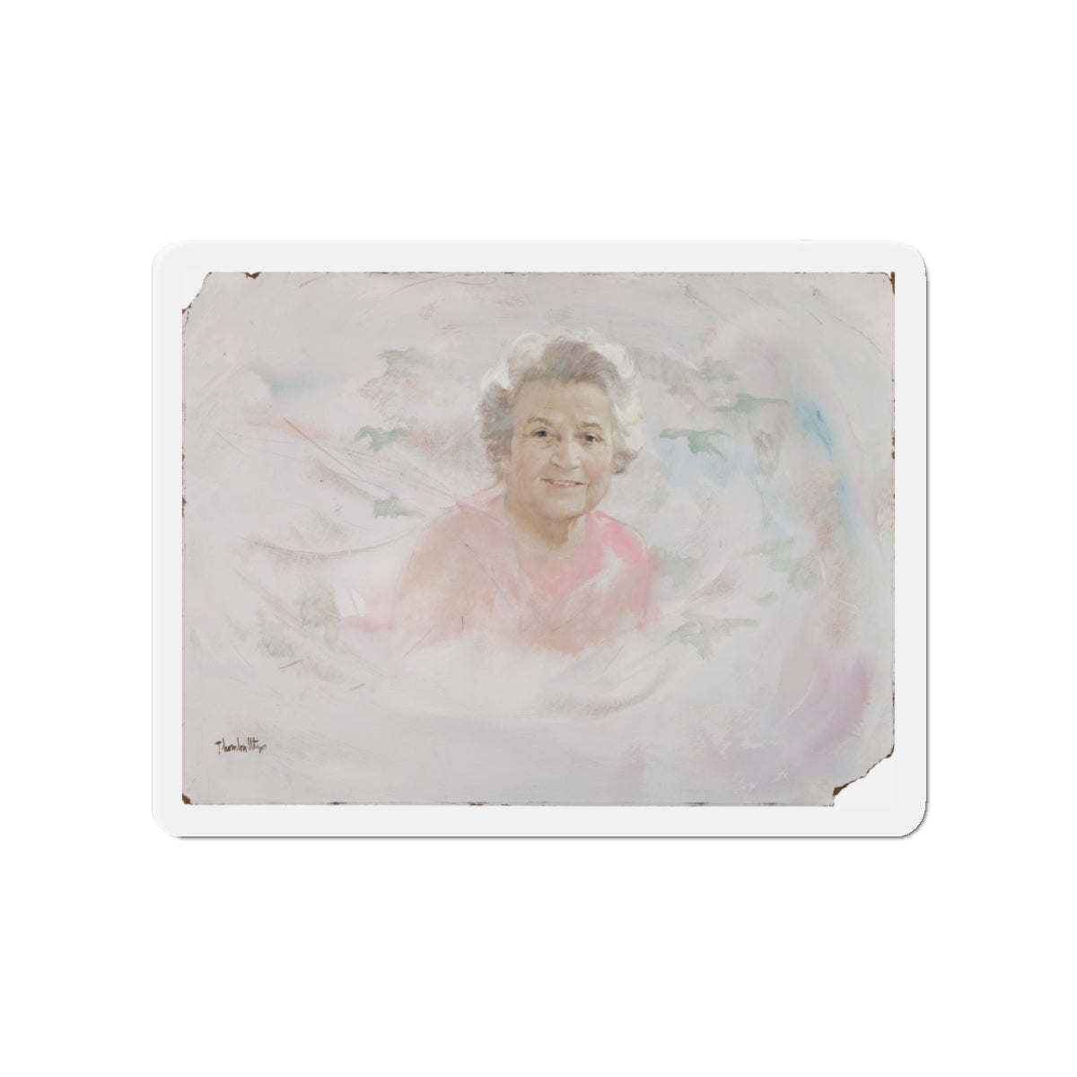 Portrait Illustration (Magazine Illustration) Refrigerator Magnet-4" x 4"-The Sticker Space