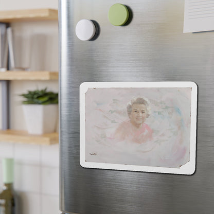 Portrait Illustration (Magazine Illustration) Refrigerator Magnet-The Sticker Space