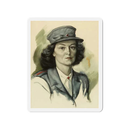 Portrait of a Nurse, November 25, 1945 (Magazine Illustration) Refrigerator Magnet - The Sticker Space