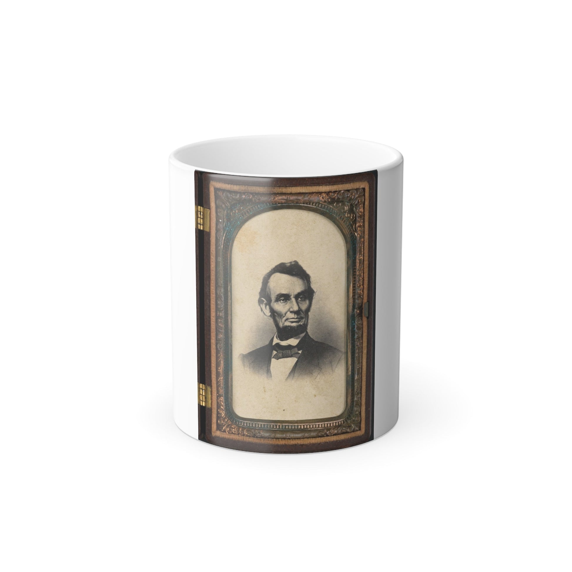 Portrait of Abraham Lincoln in Thermoplastic Case (U.S. Civil War) Color Morphing Mug 11oz-11oz-The Sticker Space