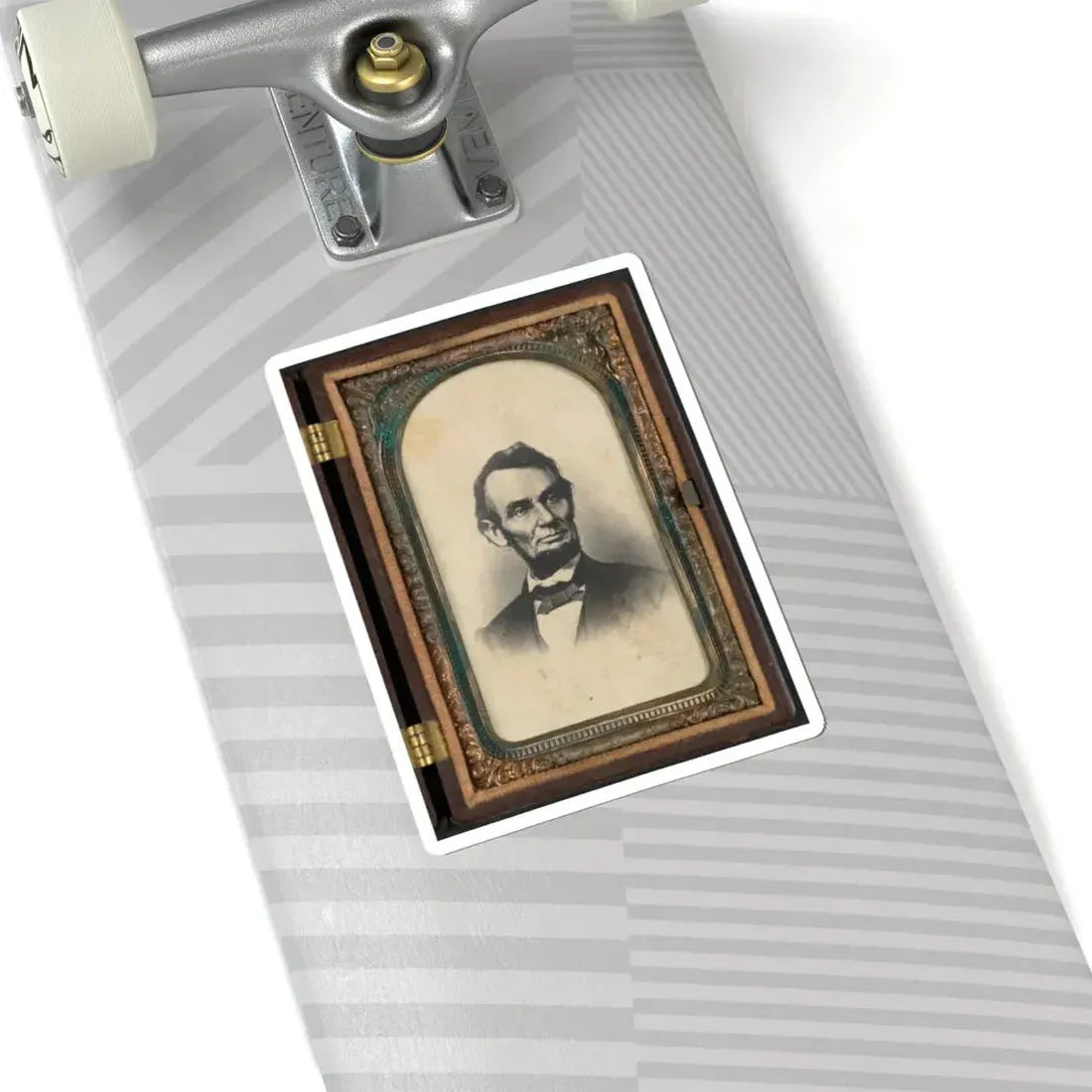 Portrait of Abraham Lincoln in Thermoplastic Case (U.S. Civil War) STICKER Vinyl Kiss-Cut Decal - The Sticker Space