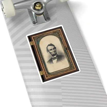 Portrait of Abraham Lincoln in Thermoplastic Case (U.S. Civil War) STICKER Vinyl Kiss-Cut Decal - The Sticker Space