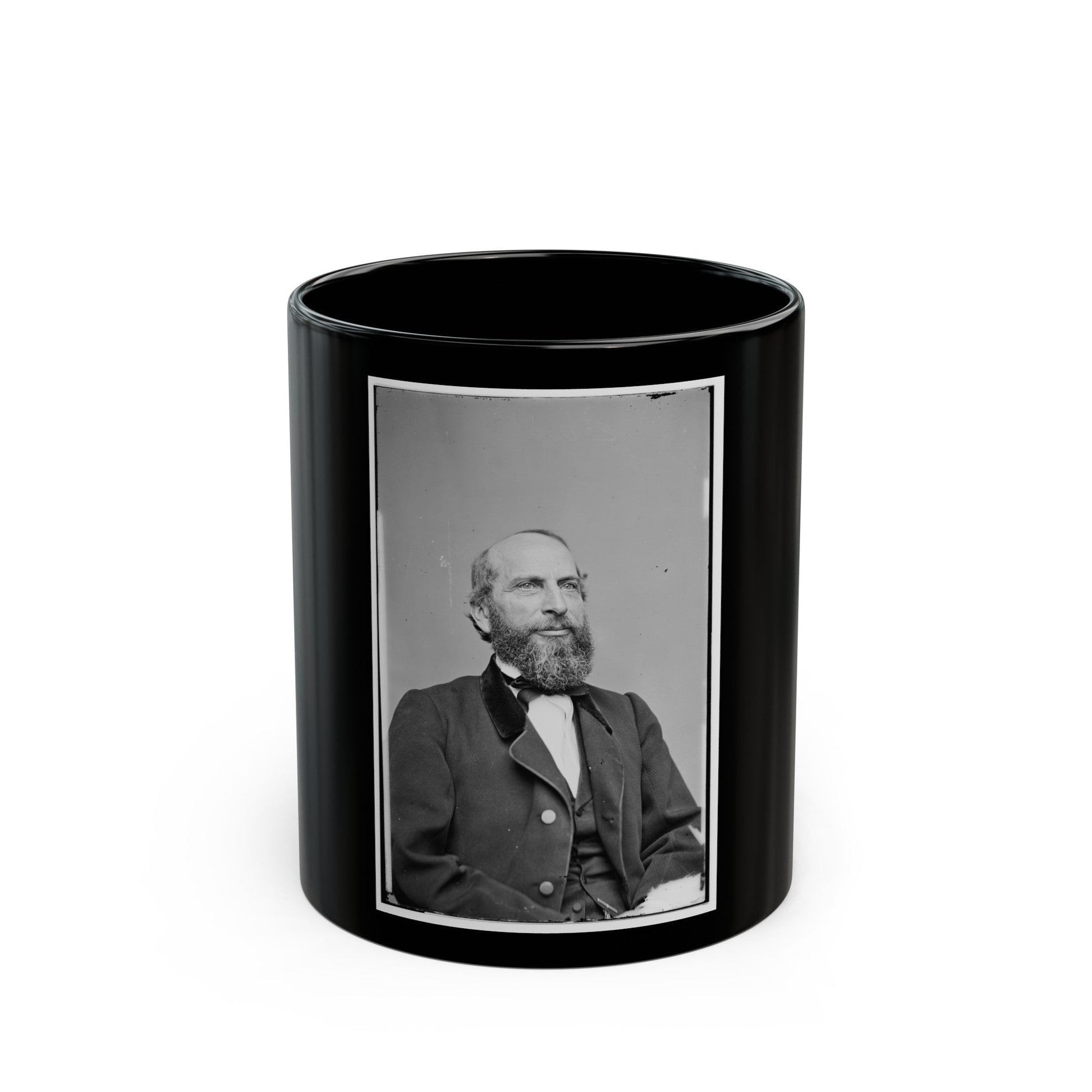 Portrait Of Attorney-General James Speed, Officer Of The United States Government (U.S. Civil War) Black Coffee Mug-11oz-The Sticker Space