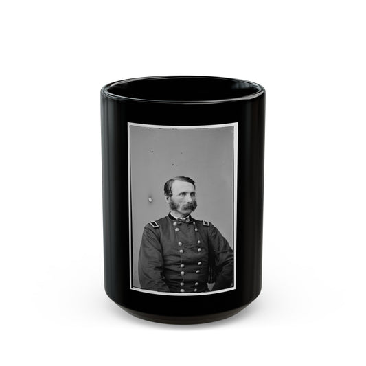 Portrait Of Brevetted Brigadier General Napoleon Bonaparte Mclauglen (1823-1887) (U.S. Civil War) Black Coffee Mug-15oz-The Sticker Space