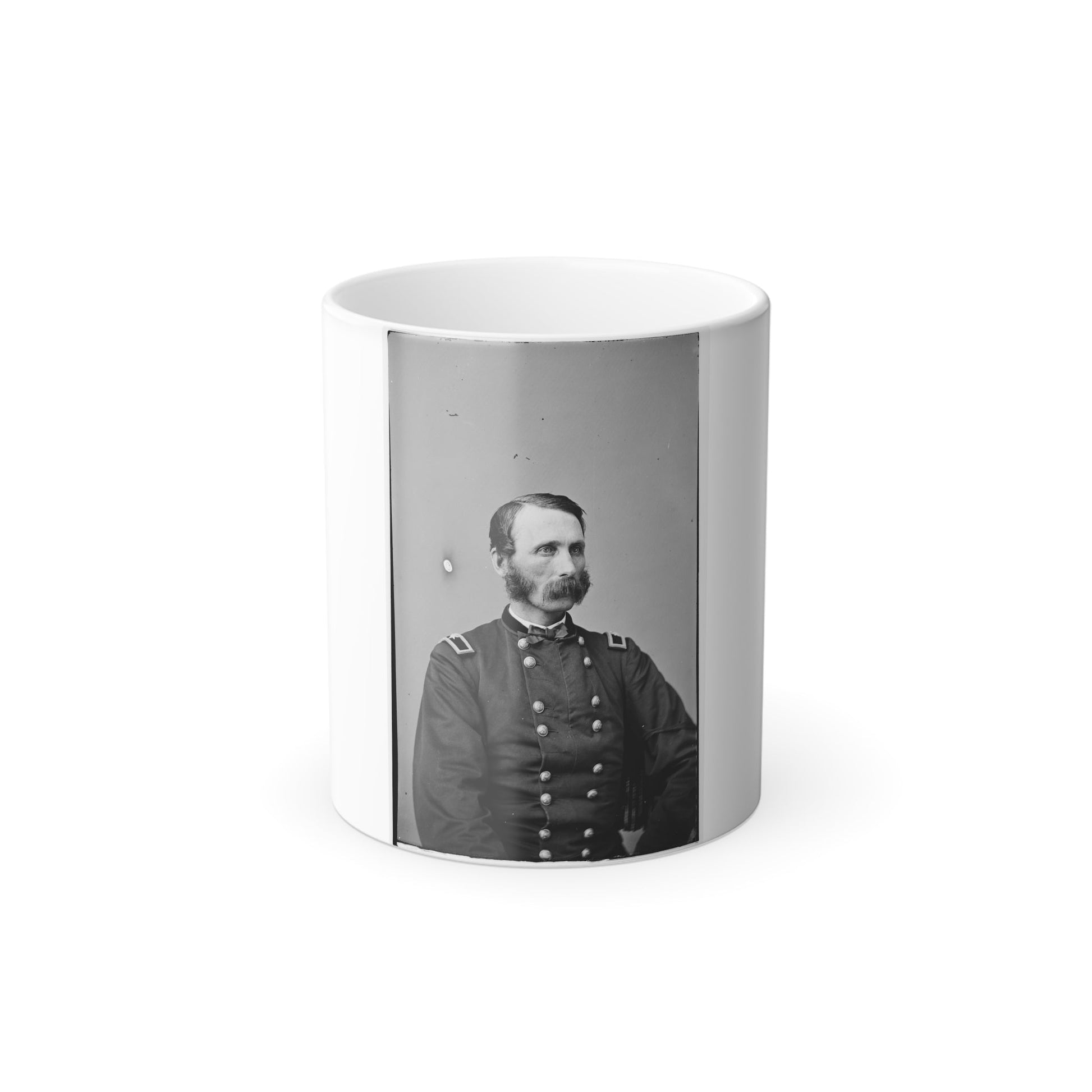 Portrait of Brevetted Brigadier General Napoleon Bonaparte Mclauglen (1823-1887) (U.S. Civil War) Color Morphing Mug 11oz-11oz-The Sticker Space