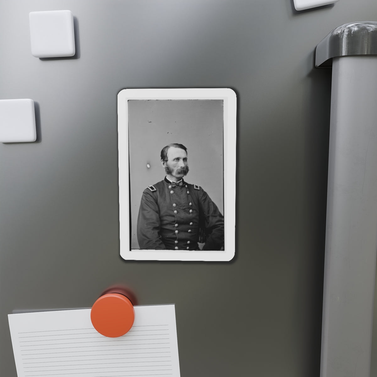 Portrait Of Brevetted Brigadier General Napoleon Bonaparte Mclauglen (1823-1887) (U.S. Civil War) Refrigerator Magnet-The Sticker Space