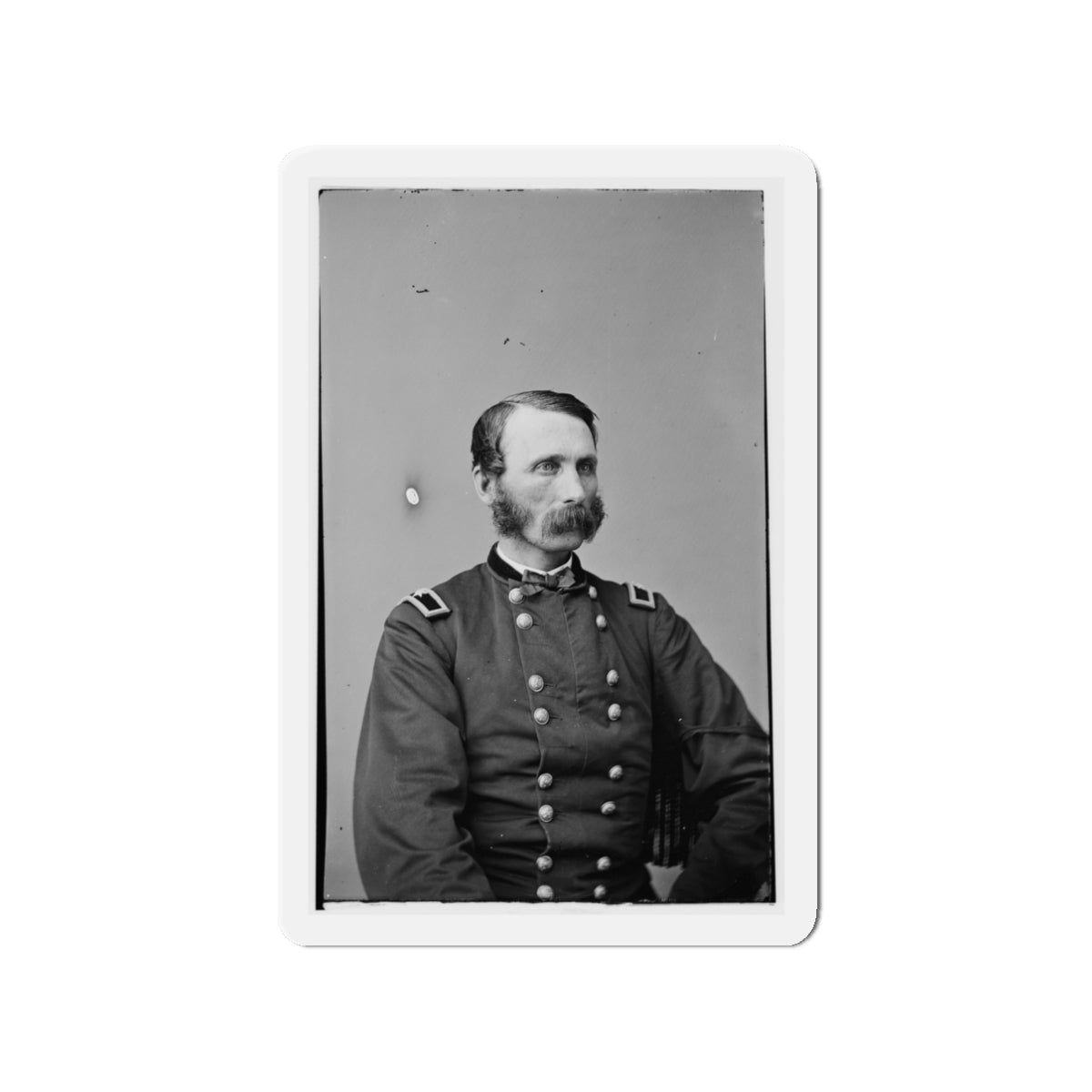 Portrait Of Brevetted Brigadier General Napoleon Bonaparte Mclauglen (1823-1887) (U.S. Civil War) Refrigerator Magnet-3" x 3"-The Sticker Space