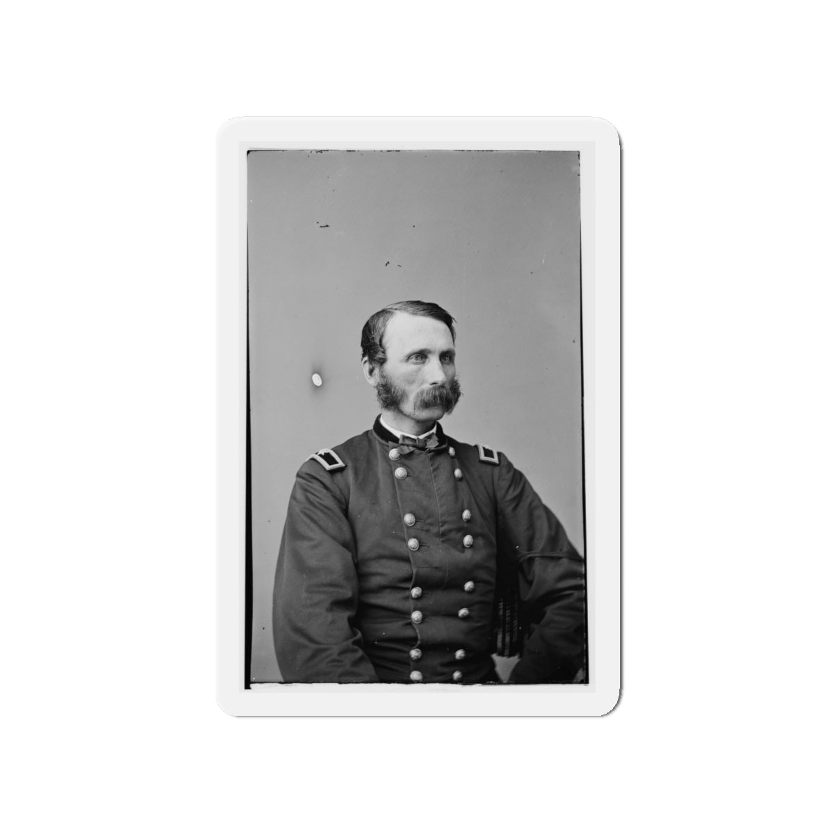 Portrait Of Brevetted Brigadier General Napoleon Bonaparte Mclauglen (1823-1887) (U.S. Civil War) Refrigerator Magnet-4" x 4"-The Sticker Space