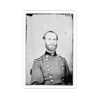 Portrait of Brig. Gen. Edward D. Townsend, Assistant Adjutant General (U.S. Civil War) STICKER Vinyl Kiss-Cut Decal 2 Inch White - The Sticker Space