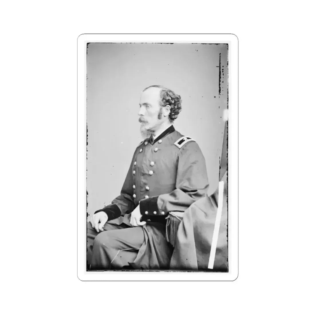 Portrait of Brig. Gen. Emerson Opdycke, Officer of the Federal Army (U.S. Civil War) STICKER Vinyl Kiss-Cut Decal 2 Inch White - The Sticker Space
