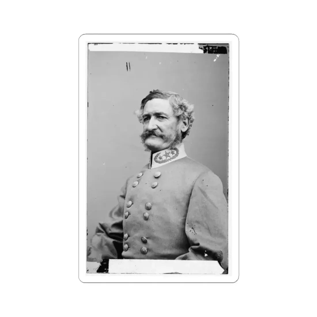 Portrait of Brig. Gen. Henry H. Sibley, Officer of the Confederate Army (U.S. Civil War) STICKER Vinyl Kiss-Cut Decal 2 Inch White - The Sticker Space