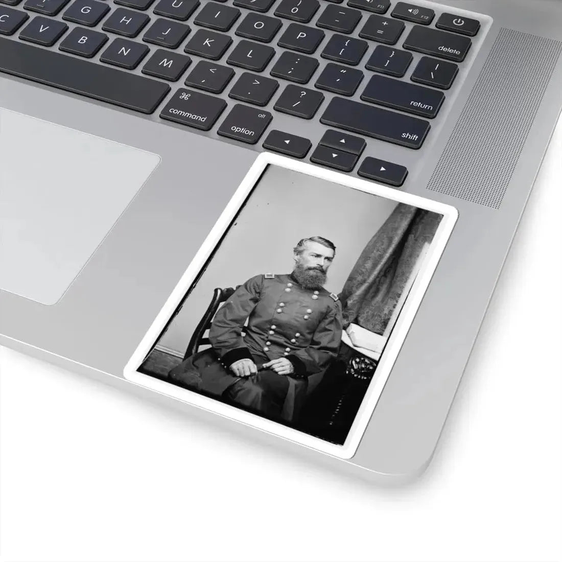 Portrait of Brig. Gen. Herman Haupt, Officer of the Federal Army (U.S. Civil War) STICKER Vinyl Kiss-Cut Decal - The Sticker Space