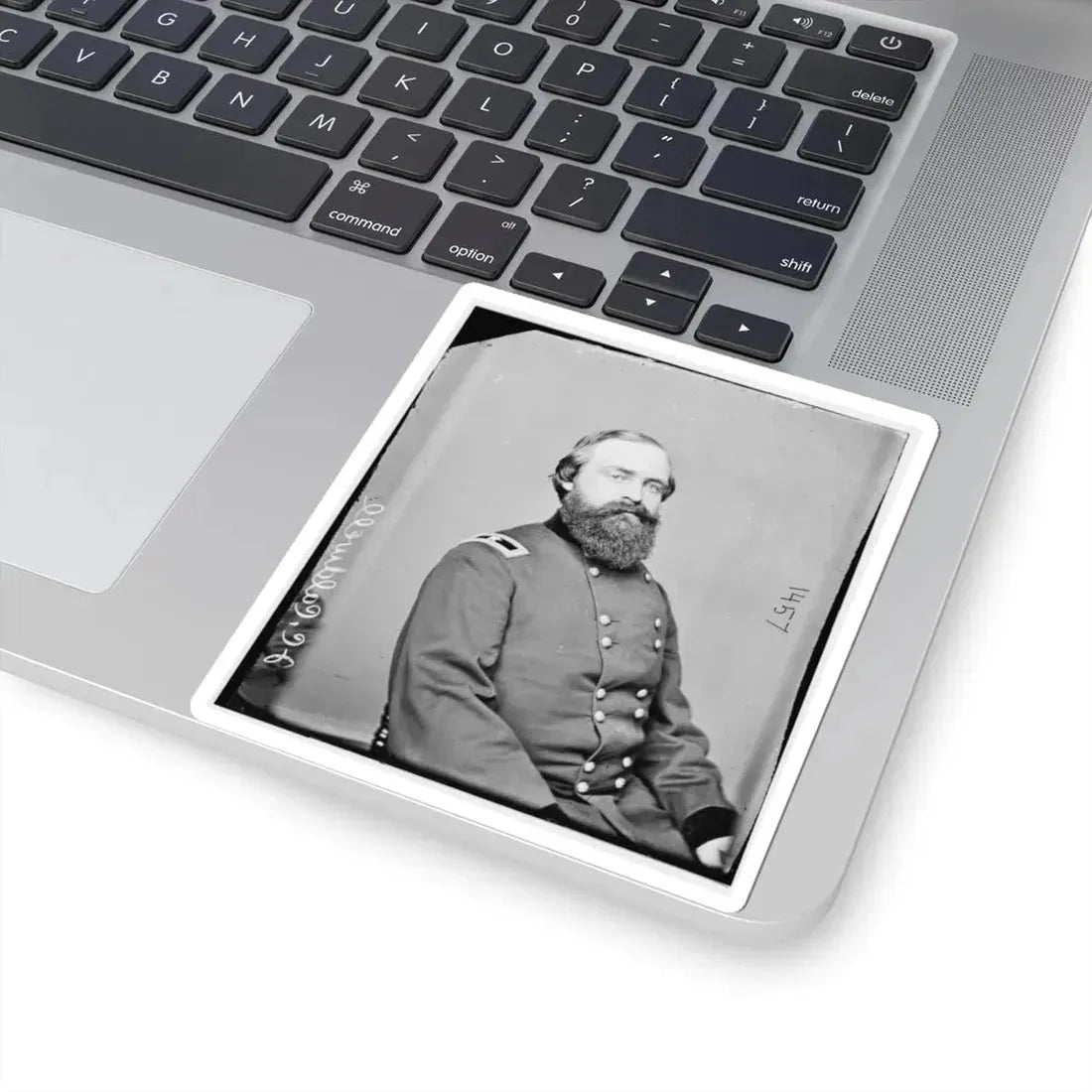 Portrait of Brig. Gen. John C. Caldwell, Officer of the Federal Army (U.S. Civil War) STICKER Vinyl Kiss-Cut Decal - The Sticker Space