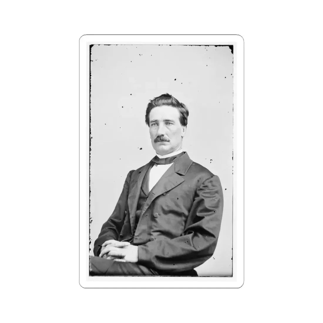 Portrait of Brig. Gen. John D. Imboden, Officer of the Confederate Army (U.S. Civil War) STICKER Vinyl Kiss-Cut Decal 6 Inch White - The Sticker Space