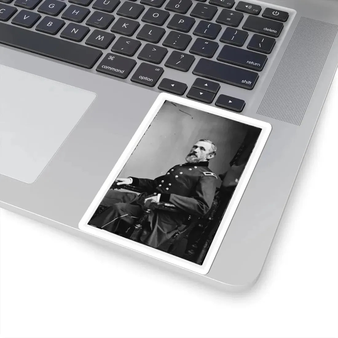 Portrait of Brig. Gen. John G. Barnard, Officer of the Federal Army (U.S. Civil War) STICKER Vinyl Kiss-Cut Decal - The Sticker Space