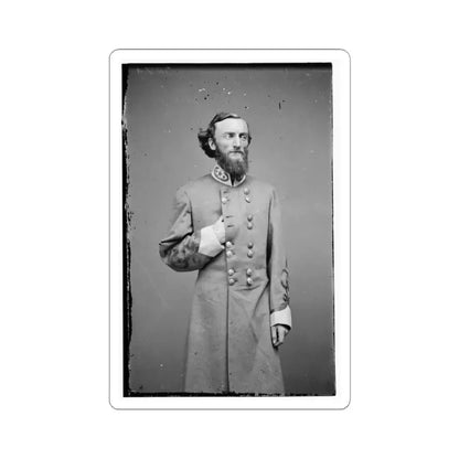 Portrait of Brig. Gen. John S. Marmaduke, Officer of the Confederate Army (U.S. Civil War) STICKER Vinyl Kiss-Cut Decal 4 Inch White - The Sticker Space