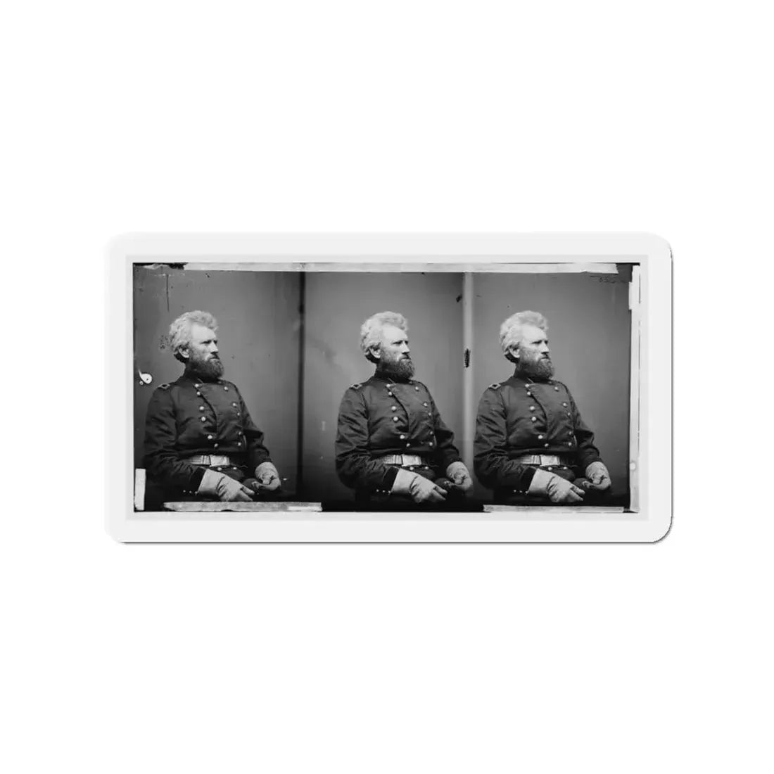 Portrait Of Brig. Gen. Robert Huston Milroy, Officer Of The Federal Army (Maj. Gen. From Nov. 29, 1862) (U.S. Civil War) Refrigerator Magnet 3 Inch - The Sticker Space